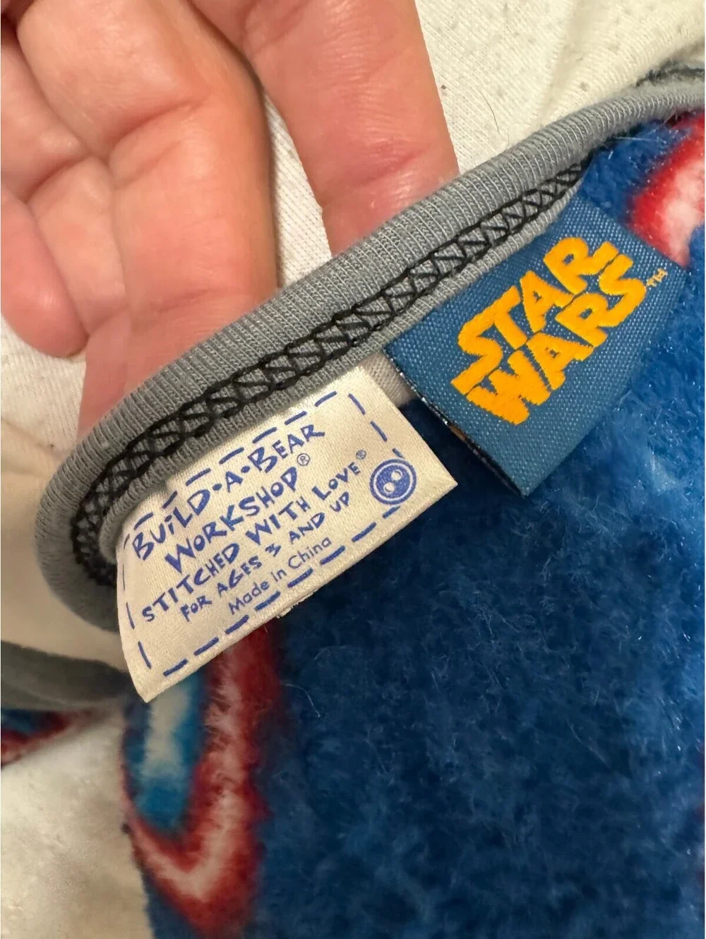 Build-A-Bear Captain America Marvel Blue Plush Bear Star Wars Shirt 2014
